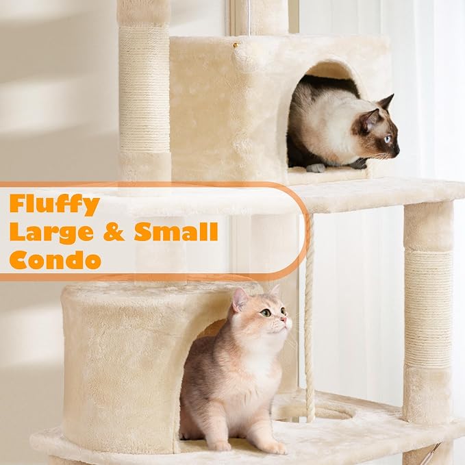 Yaheetech 62.5inches Cat Tree Cat Tower Kitten Condo - Image 4