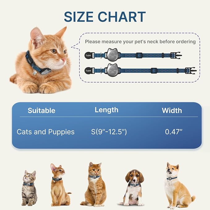 Waterproof Airtag Cat Collar, Breakaway Cat Airtag Collar - Image 6