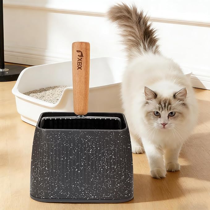 XBX Cat Litter Scoop with Holder, Heavy Duty Litter Sifter, Stainless Steel - Image 7