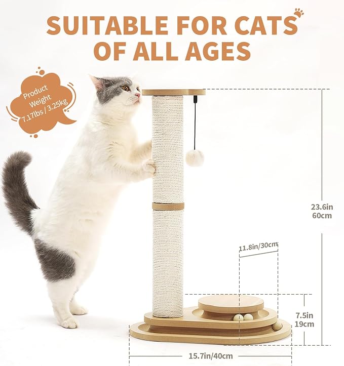 Made4Pets Cat Scratching Post Cat Scratcher Kitten Toys - Image 10