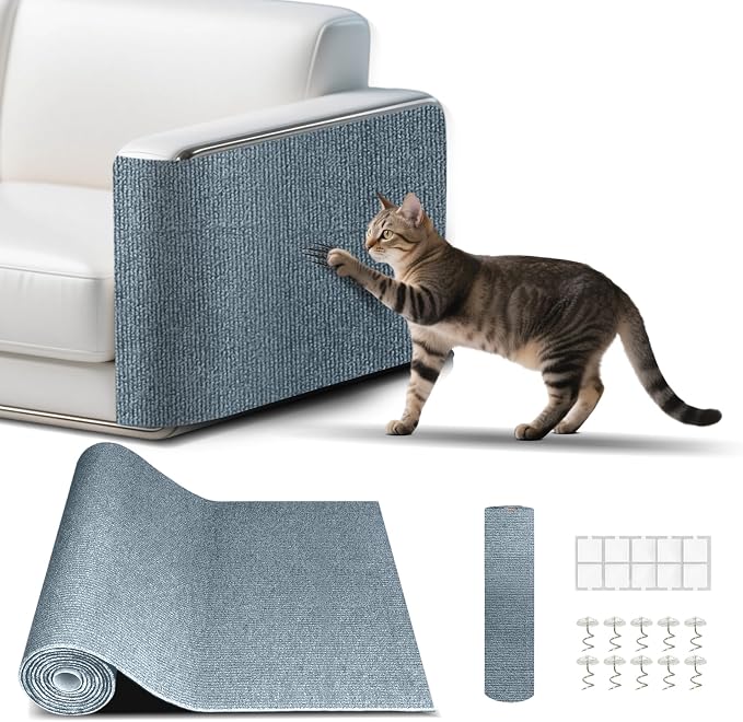 Cat Scratch Mat, Self-Adhesive Trimmable cat Scratch Furniture Protector by Unknown