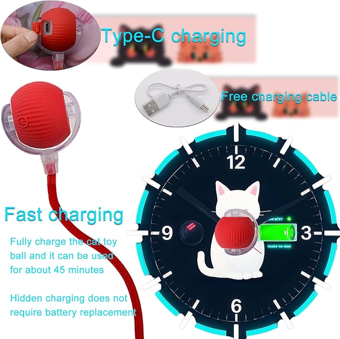 Interactive Cat Dog Toy Ball: Indoor Small Automatic Moving Smart Rolling Fun - Image 9