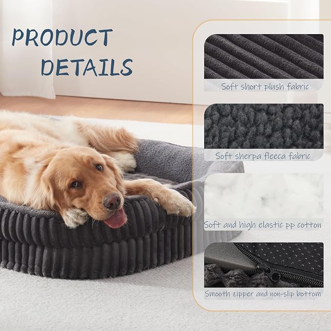 Orthopedic Dog Bed for Small Dogs Breeds, High Density Egg Crate Foam Dog Sofa - Image 3