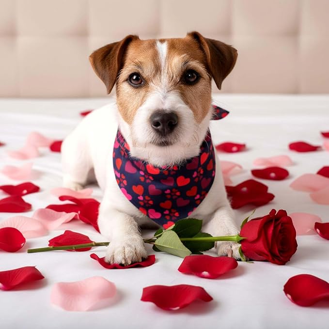 Sanwuta 48 Pcs Valentine's Day Dog Bandanas Bulk Valentines Dog Bandanas - Image 5