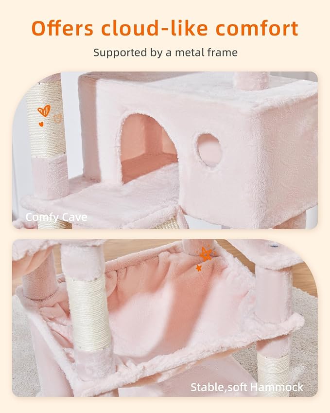 Taoqimiao Cat Tree 57.5-Inch, Cat Tower - Image 6