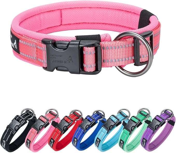 EXCELLENT ELITE SPANKER Reflective Dog Collar Classic Soft Padded Breathable by EXCELLENTELITESPANKER