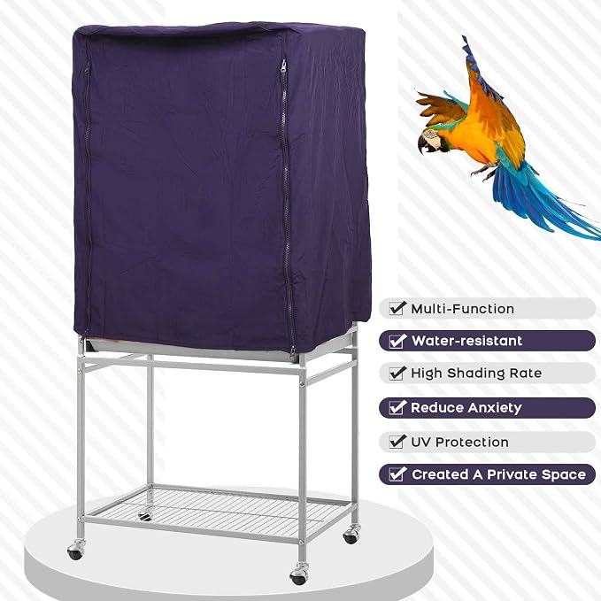 QBLEEV Birdcage Covers, Breathable Parrot Cage Cover Shade, Universal Blackout - Image 3