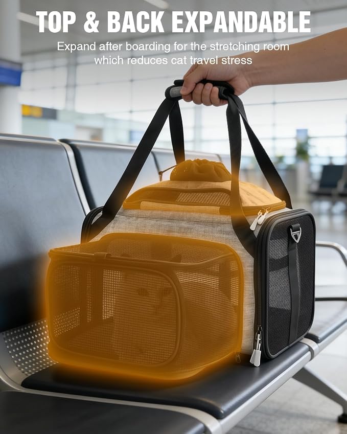 PETUX Top and Side Expandable Pet Carrier - Image 3