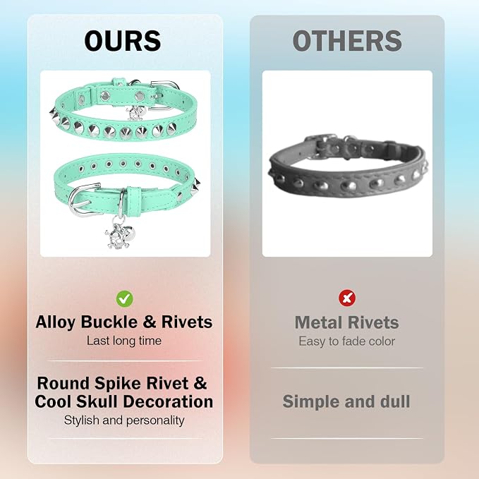 Leather Cat Collars for Boy Girl Cats - Image 4