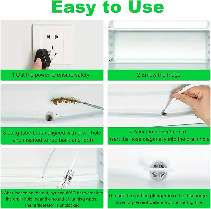 8 PCS Refrigerator Drain Cleaning Tool - Image 6