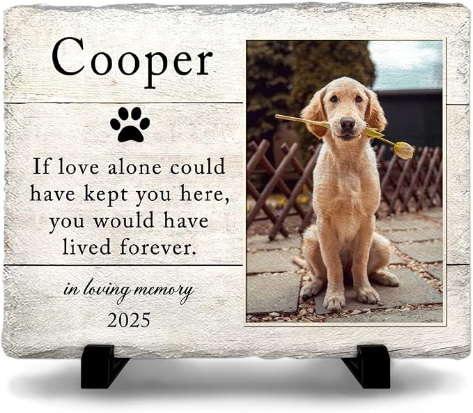 Personalized Memorial Headstone Marker: Honor Your Cat or Dog, Simple Lasting by KILYHOME