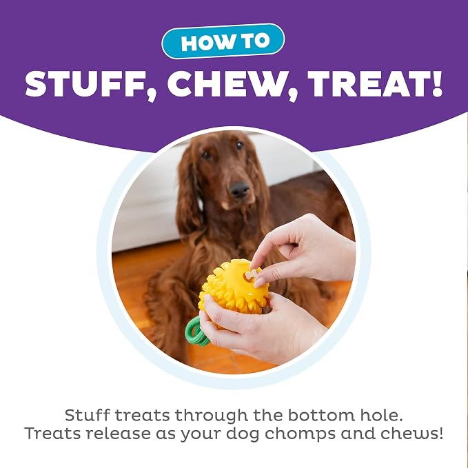 Outward Hound Dental Pineapple Dog Toy & Treat Stuffer, 6.8″ x 3.3″ - Image 4