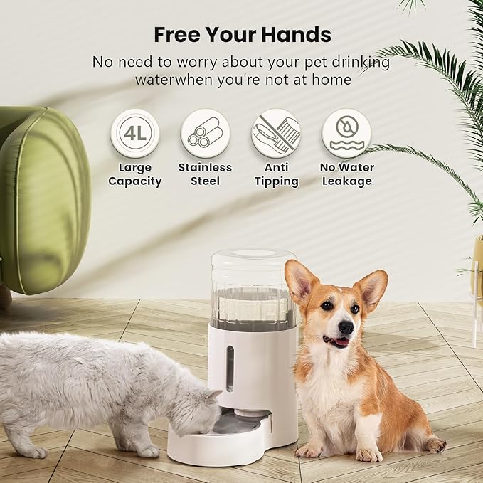 CZPET Automatic 4L/1Gal/135Oz Cat Water Dispenser - Image 2