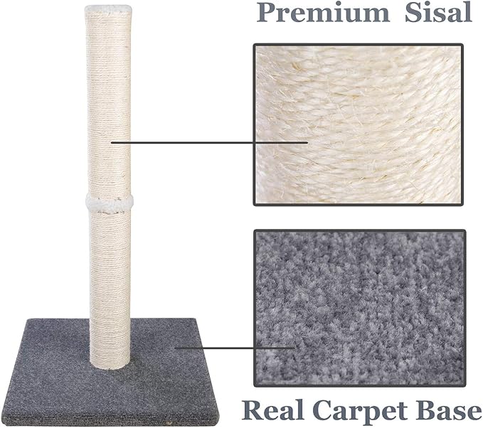 Cat Scratching Post Carpet, Tall Big Sisal Rope Cat Scratch Pole - Image 2