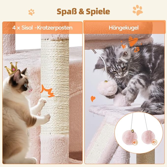 Taoqimiao Cat Tree, 38.5-Inch Cat Tower - Image 5