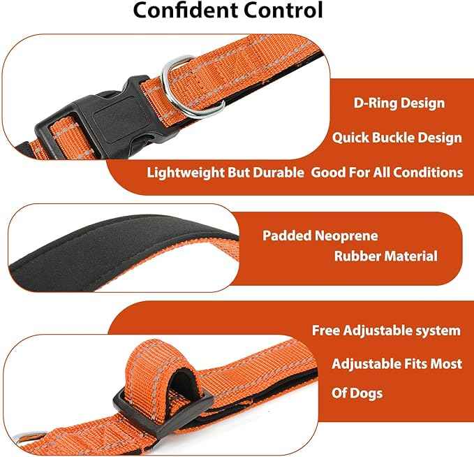 Reflective Dog Collar Padded