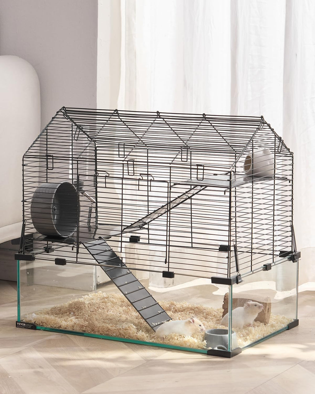 VEVOR Hamster Cage, 22.8 x 15 x 21.3 in - GlobalHabitat Supply