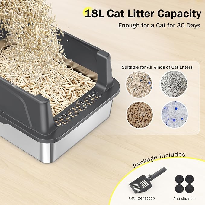 Stainless Steel Cat Litter Box - Image 6