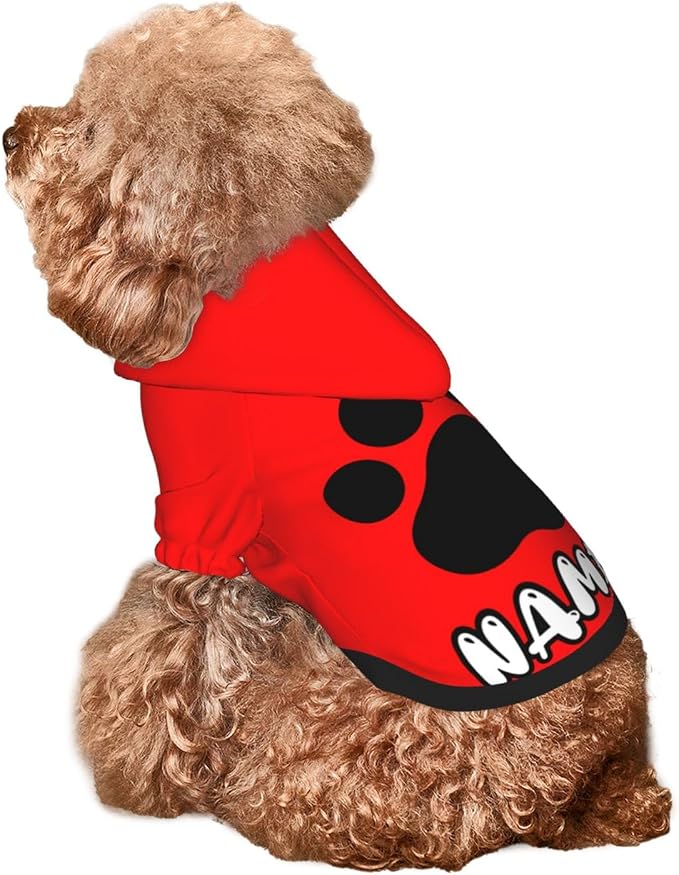 Custom Dog Hoodie Warm with Your Photo Text Logo Name Personalized Dog Clothes - Image 4