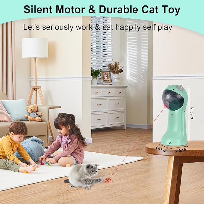 TBTeek Cat Toy, Motion-Activated, Rechargeable, 5 Fun Patterns, Random Rotating - Image 7