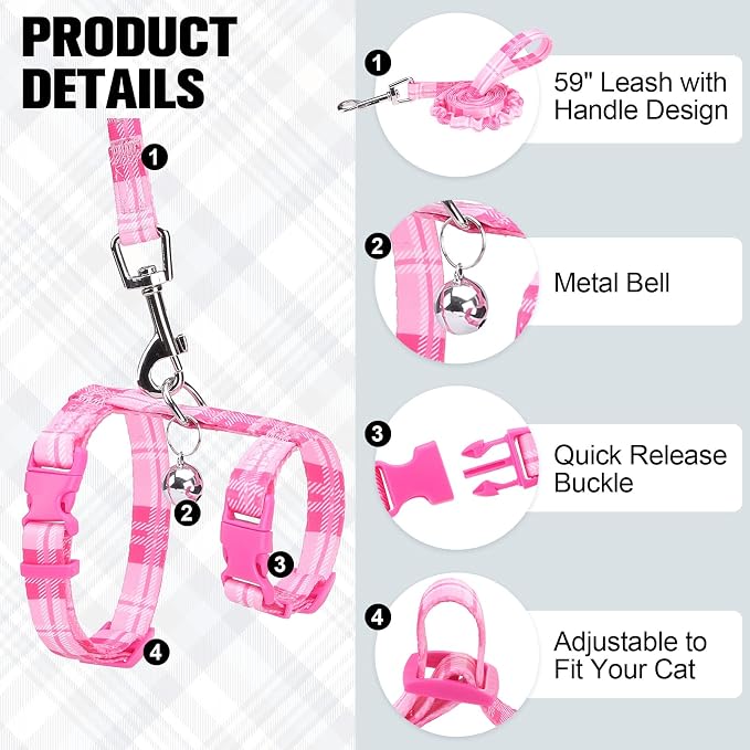 BEAUTYZOO Cat Harness and Leash Set Escape Proof - Image 2
