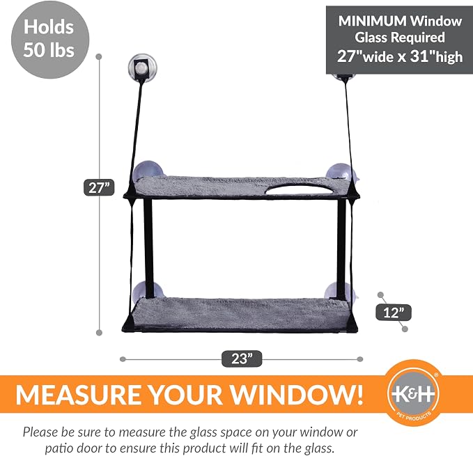K&H Pet Products EZ Mount Double Stack Cat Window Perch - Image 5
