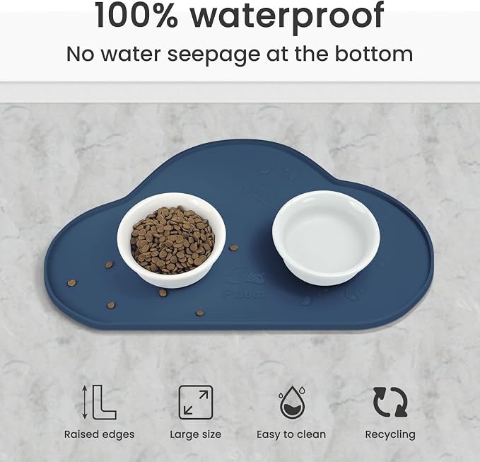 Ptlom Silicone Pet Placemat for Dogs and Cats, Non-Slip Waterproof Dog Feeding - Image 8