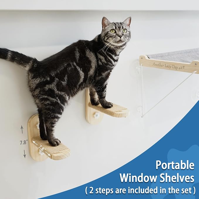 PETKARAY Cat Window Perch, Foldable Cat Hammock - Image 4