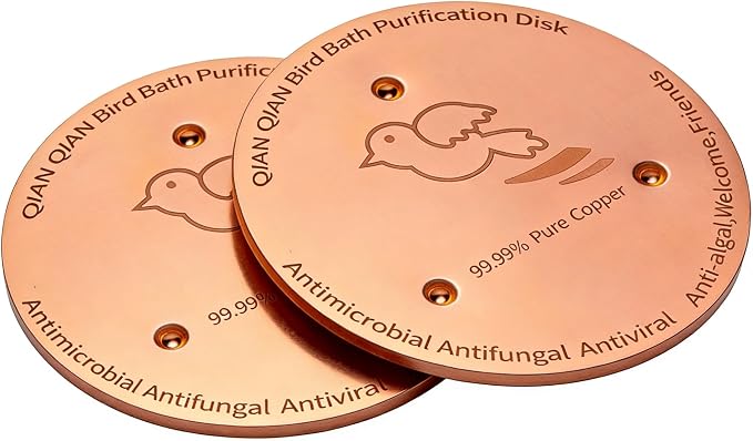 Bird Bath Copper Disk, Copper Bird Bath Purification Disk, Pure Copper Cleaning by QIANQIAN