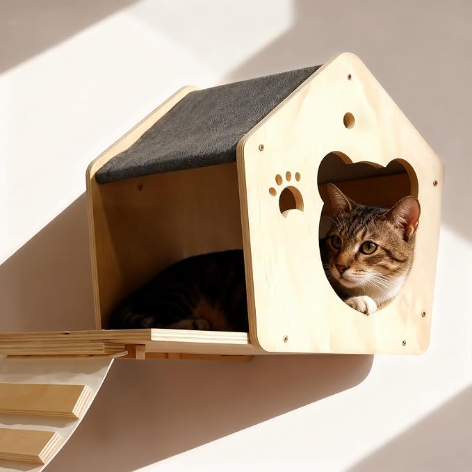Cat Wall Shelves, DIY Wall-Mounted Cat Furniture Set - Image 2