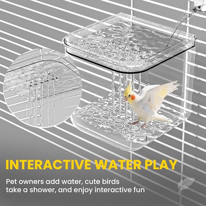 No Mess Automatic Bird Feeder, Transparent Seed Food Container, Bird Cage - Image 6