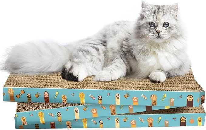 Cardboard Cat Scratcher 3 Pack Refill Reversible Cat Scratching Pad Durable Cat by Unknown