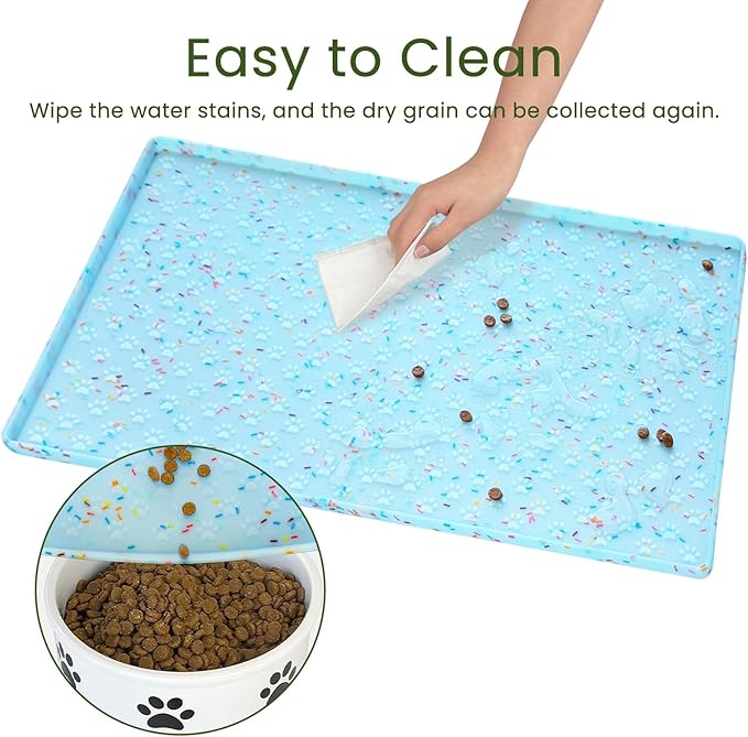 Ptlom Dog Food Mat Anti-Slip Dog Bowl Mats - Image 7