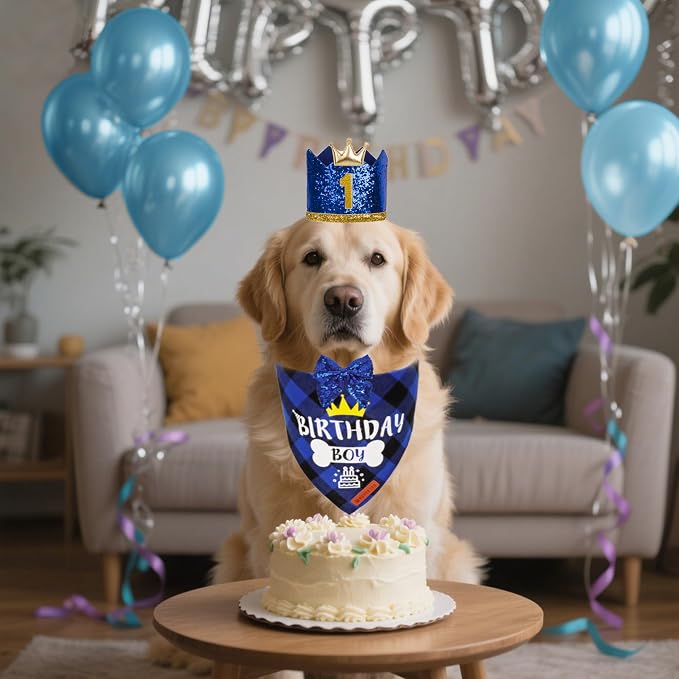 ADOGGYGO Dog Birthday Hat Bandana - Image 2