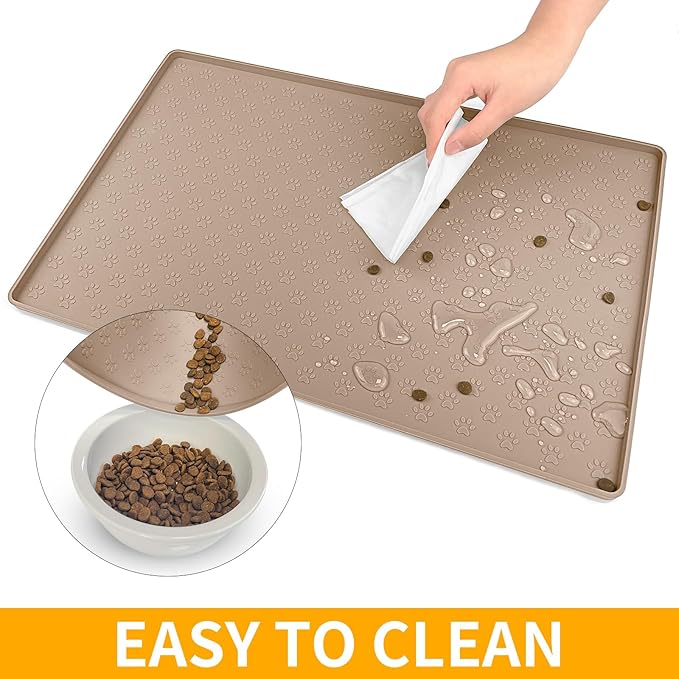 Ptlom Dog Food Mat Anti-Slip Bowl Mats - Image 6