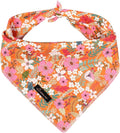 ARING PET Floral Dog Bandanas, Flower Leaf Triangle Scarf by ARINGPET