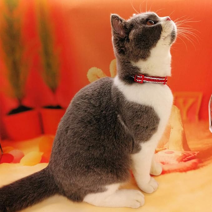 THAIN Basic Adjustable Cat Collar Bling Diamond Breakaway - Image 7