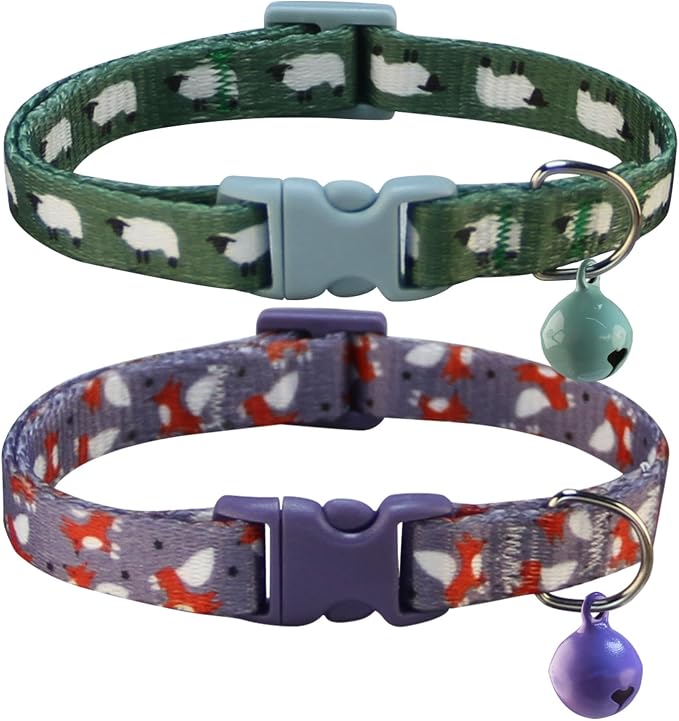 Yizepet Cat Collars, Breakaway Kitten Collar, Cute Kitty Collar in 2 Pack by Yizepet