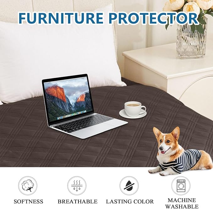 hyha Waterproof Dog Blanket, Reversible Pet Bed Blanket, Soft Sofa Couch Cover - Image 7