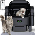 Automatic Cat Litter Box, Electric Large Open-Top Self Cleaning Litter Box by LUODIER