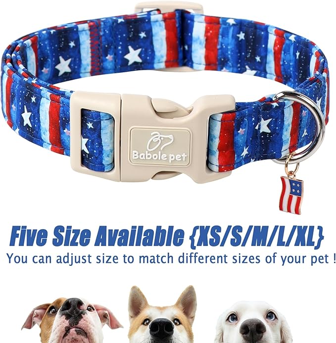 4th of July Dog Collar, Stars & Stripes Patriotic Dog Collars - Image 6