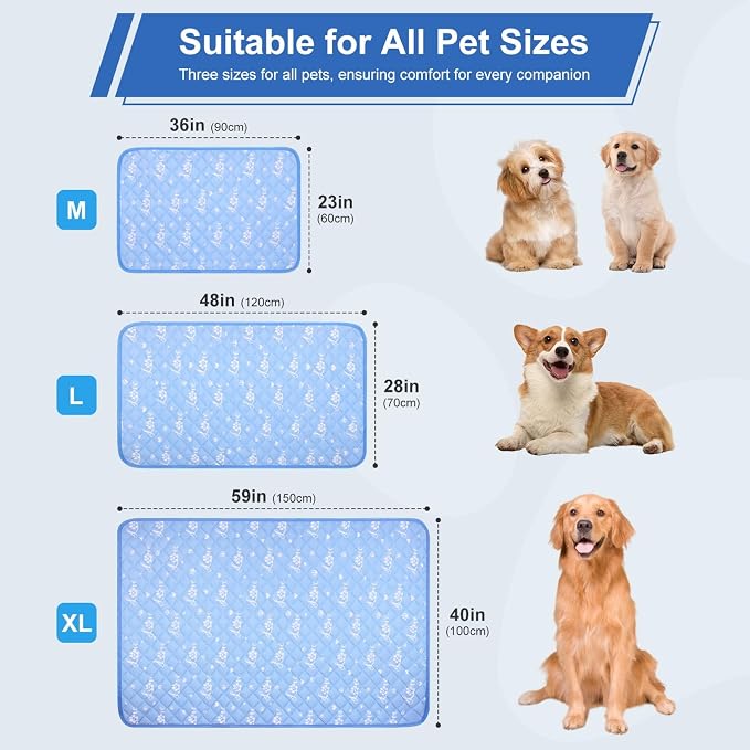 MH MYLUNE HOME Dog Cooling Mat 59" x 40" Arc-Chill Cool Fiber & Endothermic - Image 5