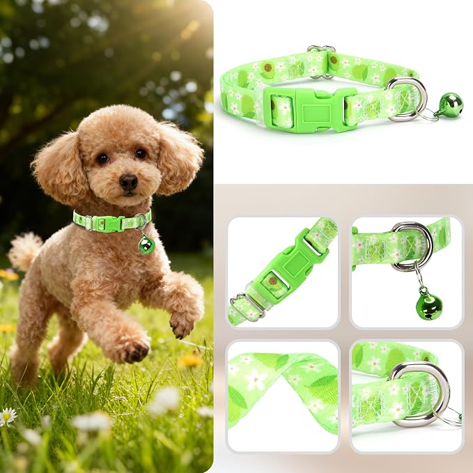 XS Dog Collar with Bell- Durable Nylon Collar - Image 3