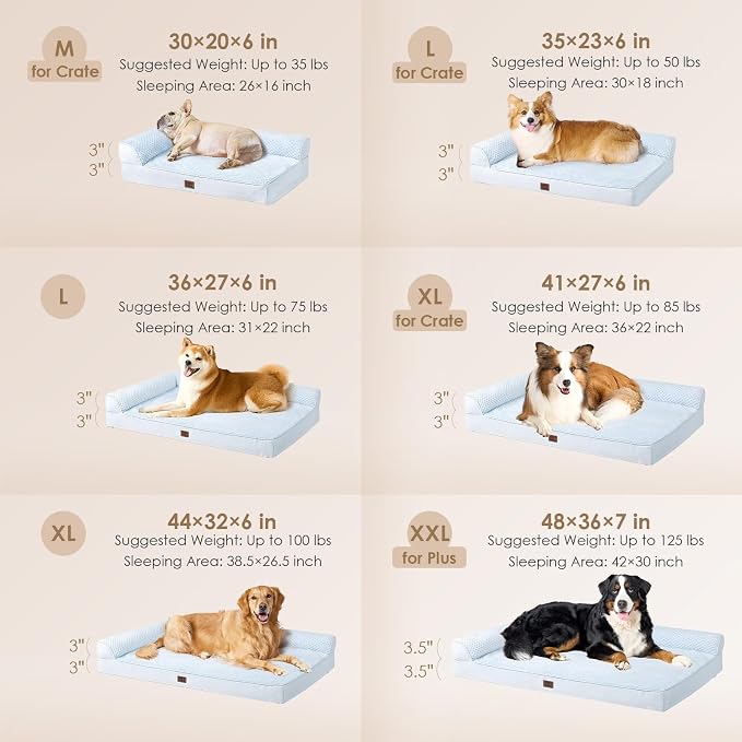 EHEYCIGA Extra Large Dog Bed Othorpedic, Memory Foam XL Dog Bed - Image 2