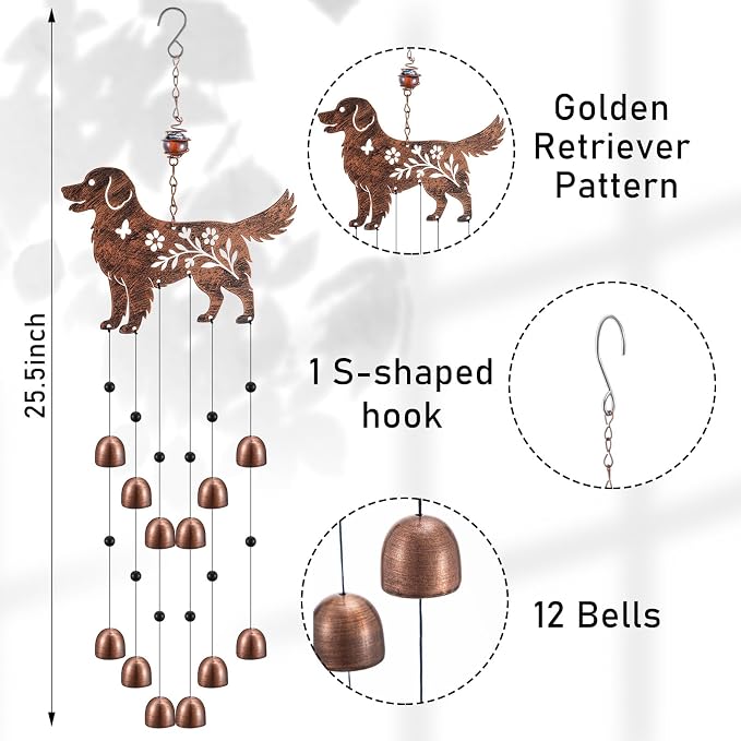 24 Inch Metal Wind Chimes Decor - Image 2