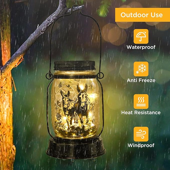kyoryuger Donkey Gifts for Women/Men Donkey Solar Lanterns Mom Birthday Burro - Image 2