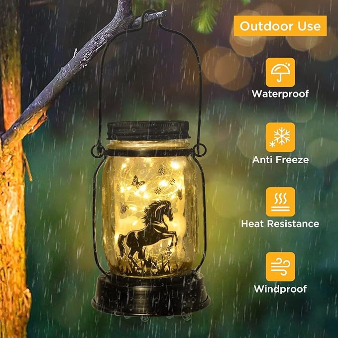 kyoryuger Horse Gifts for Women/Men Horse Lovers Solar Lantern Mom Birthday - Image 5