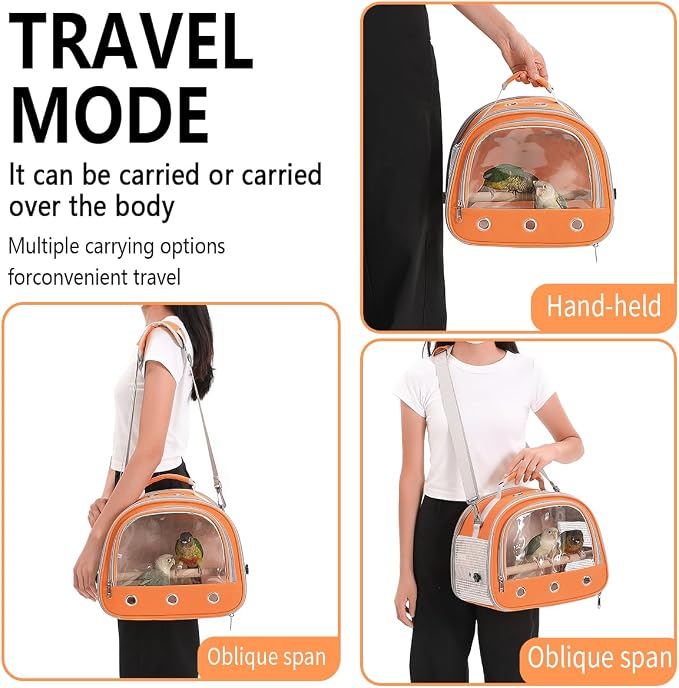 Bird Carrier, Bird Cage Parakeet Parrot Budgie Carrier Backpack - Image 8