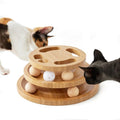 Cat Ball Track Toy with Puzzle Top, Wooden Cat Toys by Zomisia