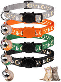 4PCS Cat Collar with Bells, Breakaway Cat Collars, Moons Stars Cute Kitty by Baeuppit